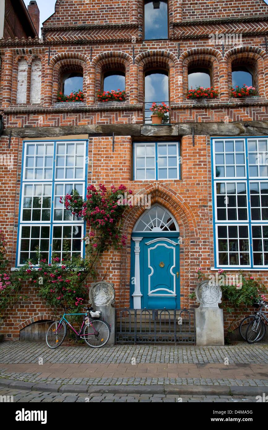 Lüneburg, historisches Stadthaus am Stintfang in Lüneburg Stockfoto