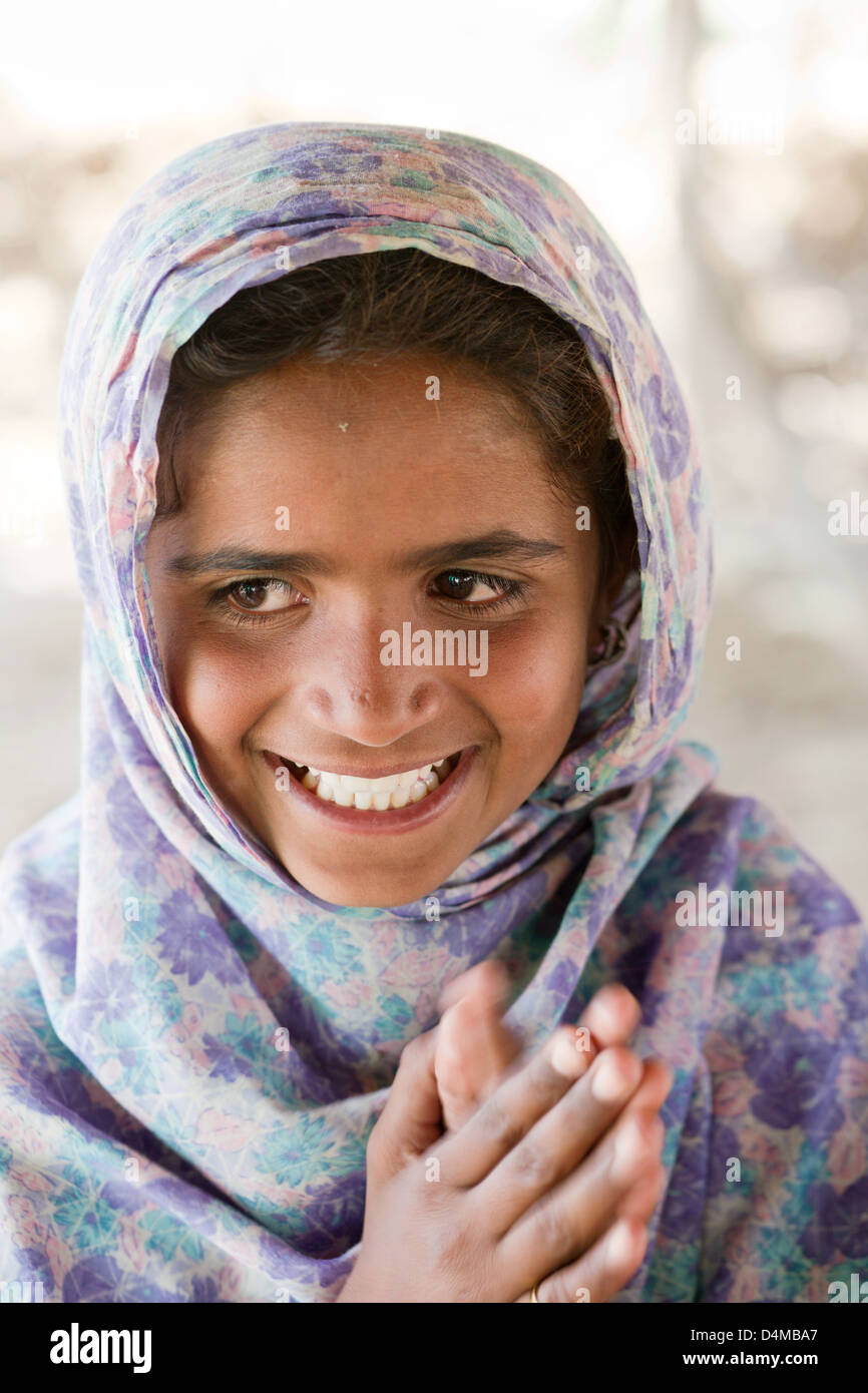 Lujja Jakrani Khan, Pakistan, Porträt von Bebe Asiram Stockfoto