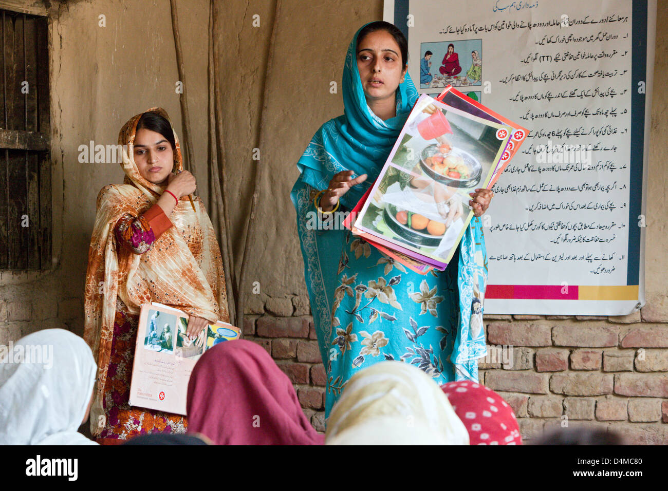 Großen Mohammad Mugheri, Pakistan, Hygieneaufklaerungskampagne Stockfoto