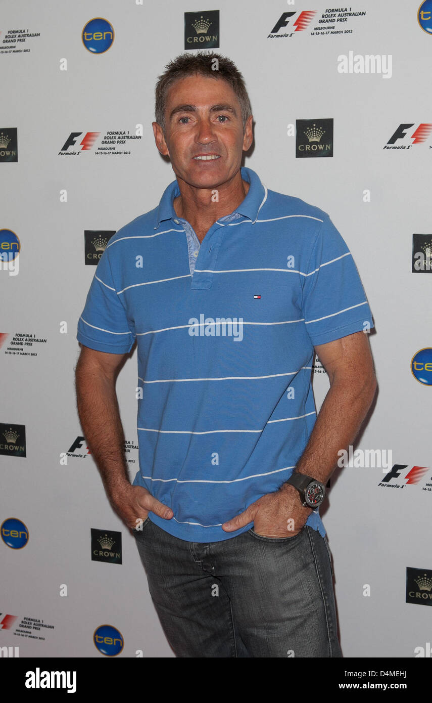 Mick Doohan auf der Grand Prix Frühstück, Krone, Melbourne am 16. März 2013. Stockfoto