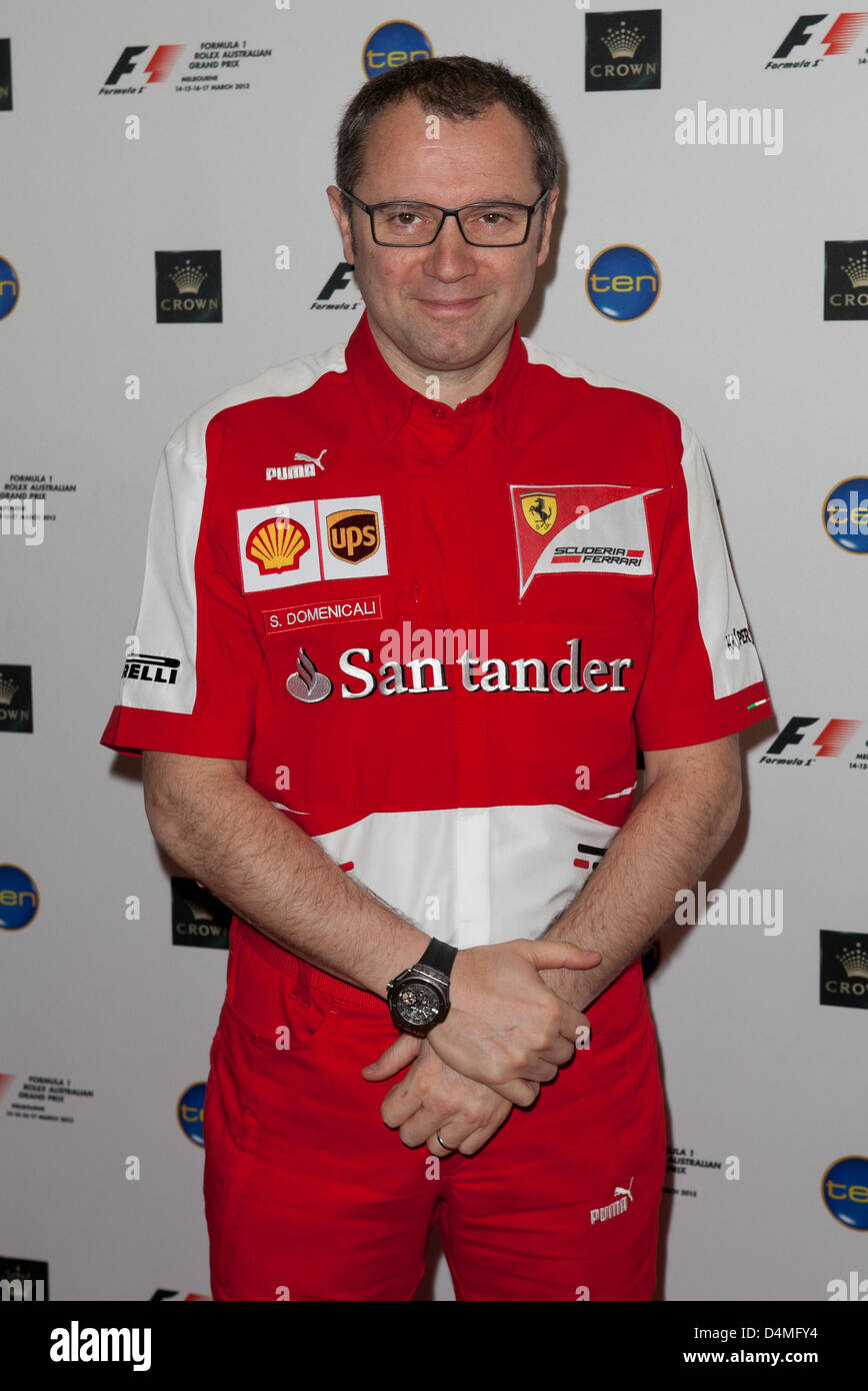 Stefano Domenicali an der Melbourne Grand Prix Frühstück, Krone, 16. März 2013. Stockfoto