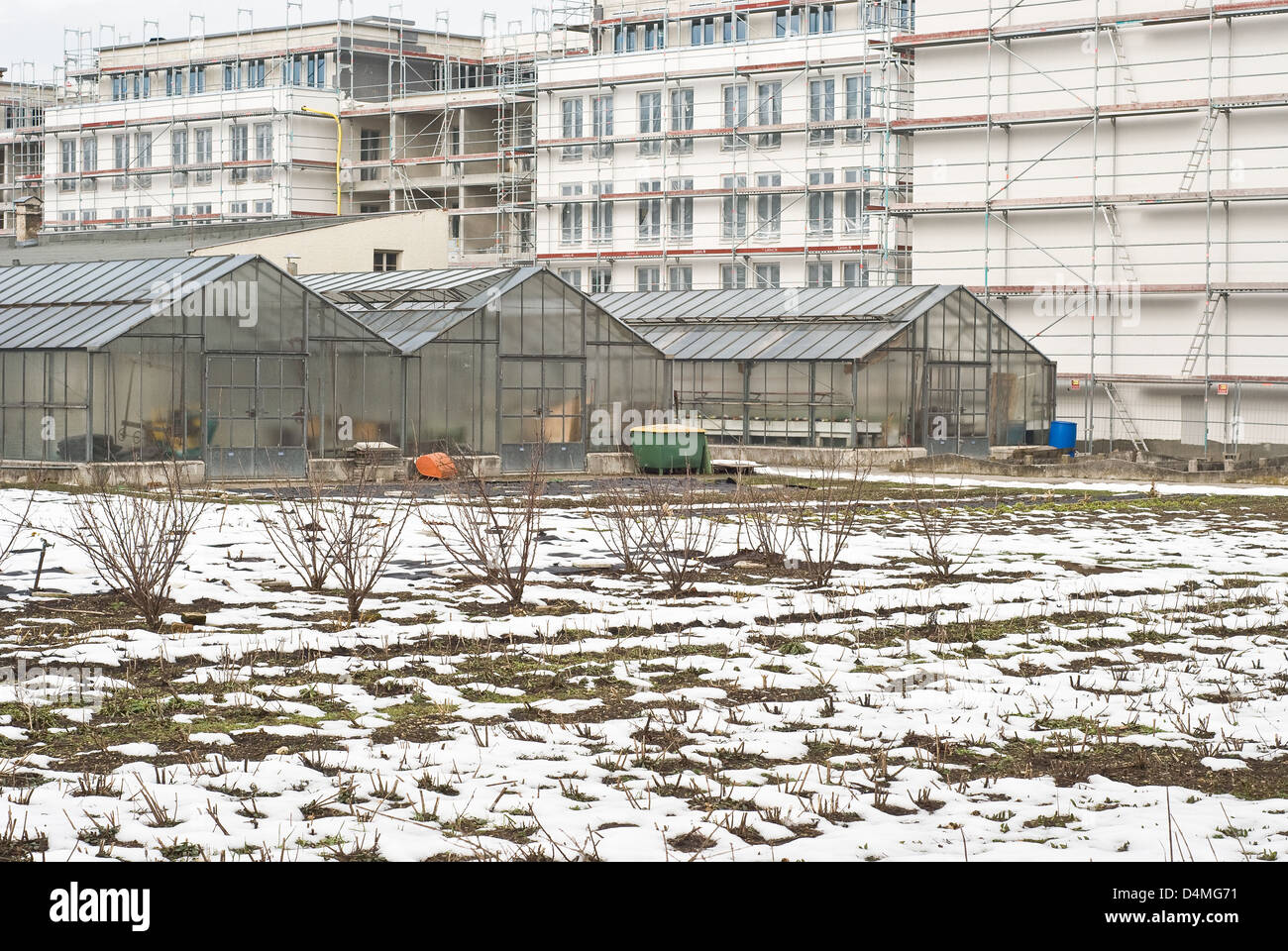 Wohnungsbau Bau als Zeichen der Stadtentwicklung Stockfoto