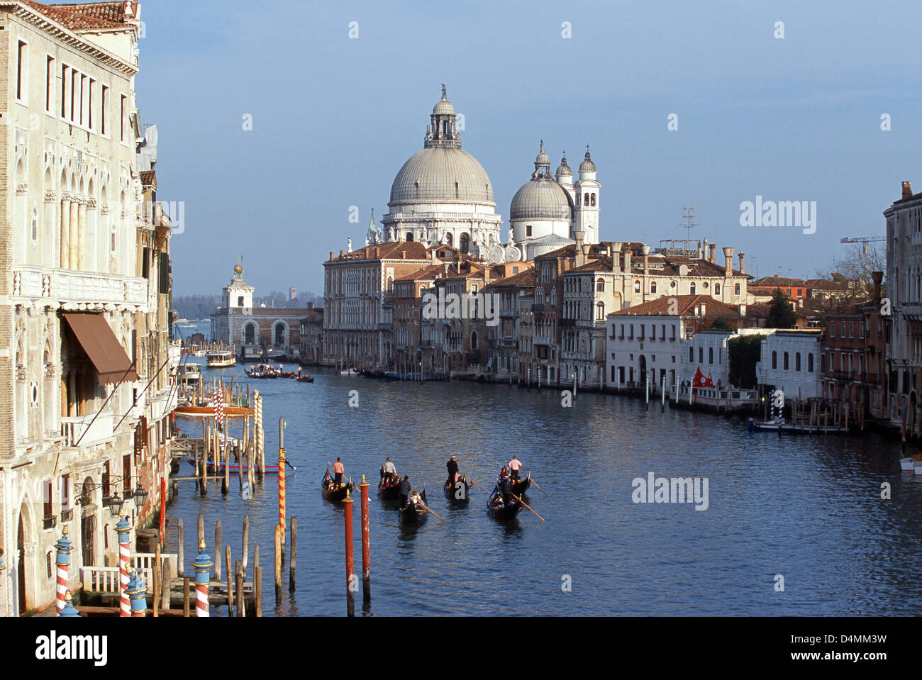 Canale Grande-Blick auf Campo della Salute, Venedig, Italien Stockfoto