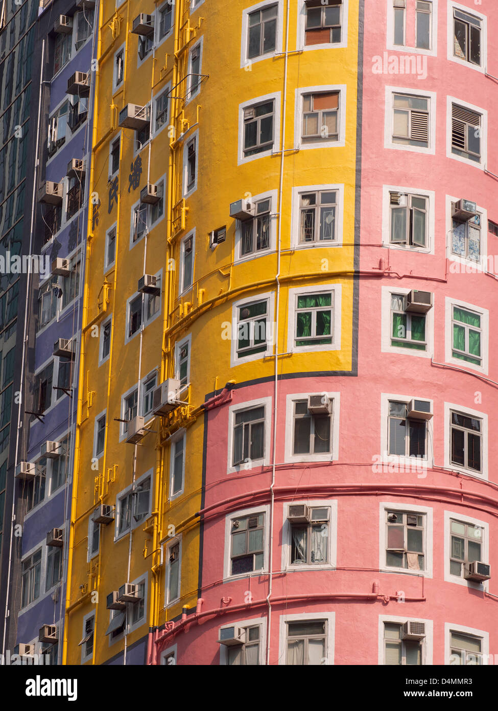 Neu renovierten Gebäude in Wan Chai, Hong Kong Stockfoto