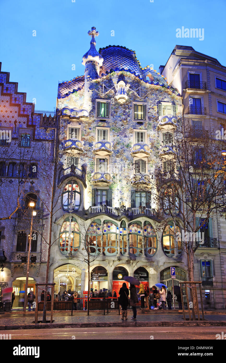 Spanien, Katalonien, Barcelona, Casa Batllo Stockfoto