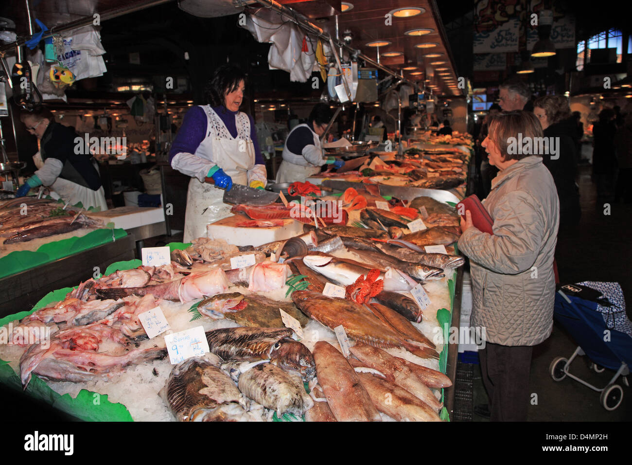Spanien, Katalonien, Barcelona, La Boqueria-Markt an den Ramblas Stockfoto