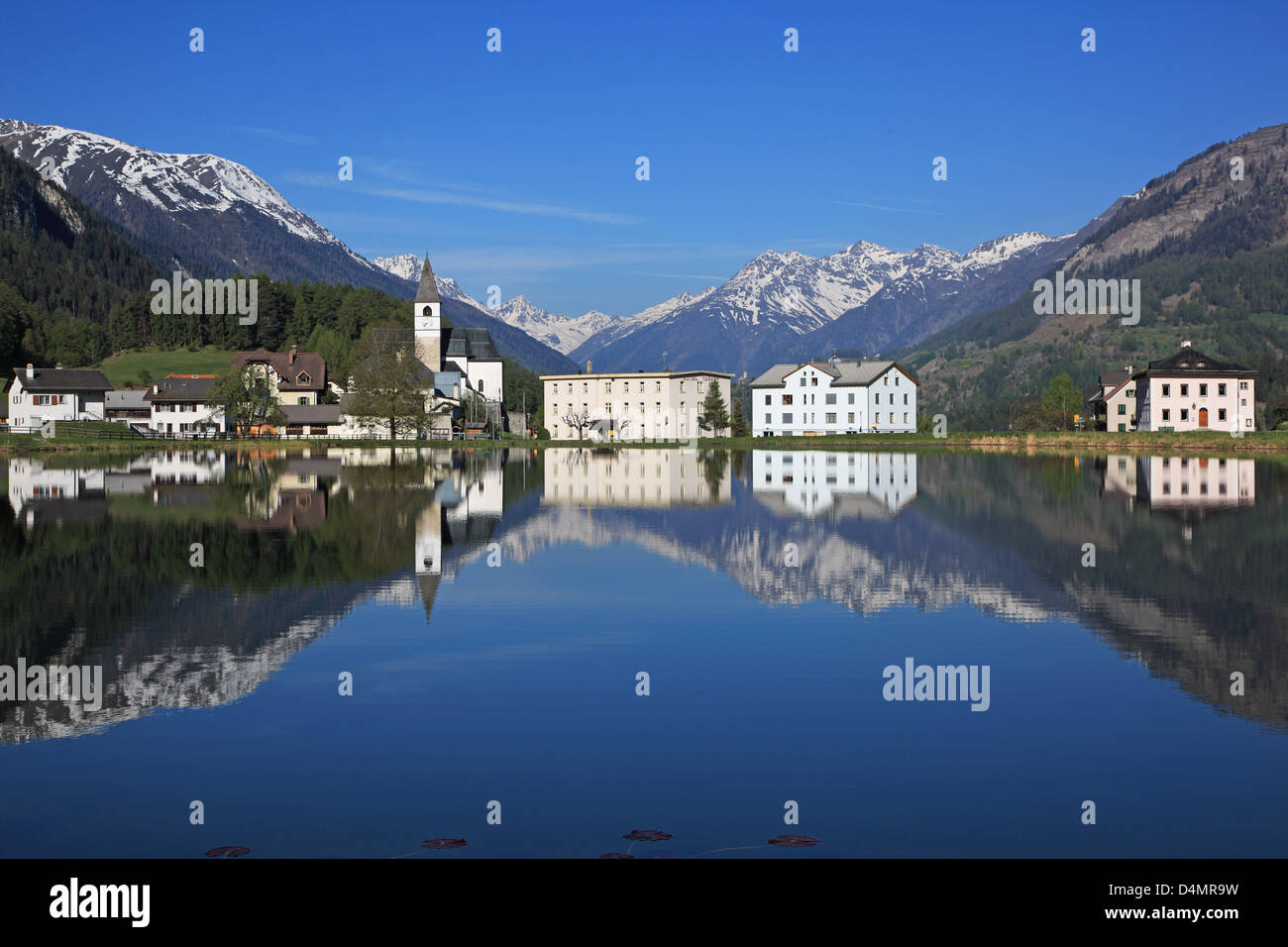 Schweiz, Kanton Graubünden, Unter-Engadin, Tarasp Stockfoto