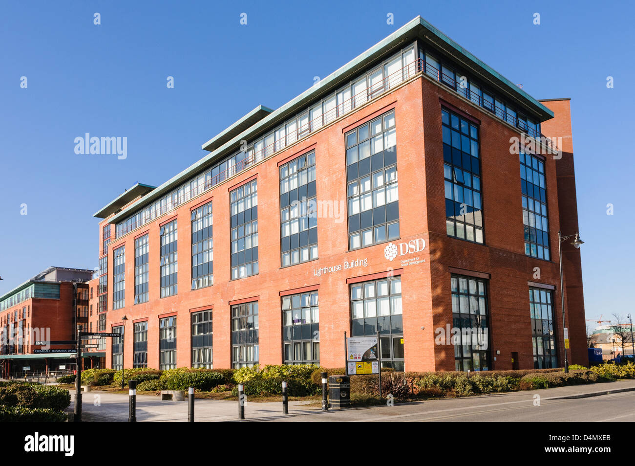Abteilung für soziale Entwicklung Leuchtturm Gebäude, Belfast Gaswerk Stockfoto Abteilung für soziale Entwicklung Leuchtturm Gebäude, Belfast Gaswerk Stockfoto