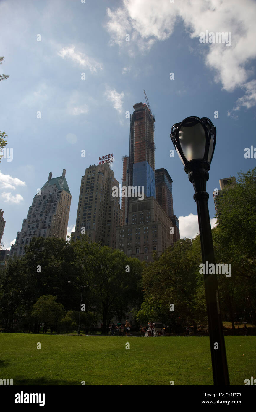 Central Park South und West 59th Street in New York Stockfoto
