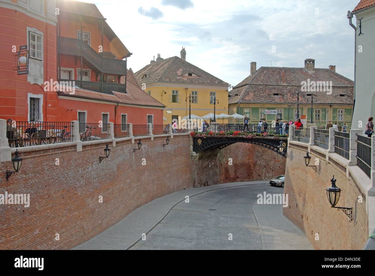 Historisches Gebäude, Sibiu, Siebenbürgen, Rumänien, Europa Stockfoto