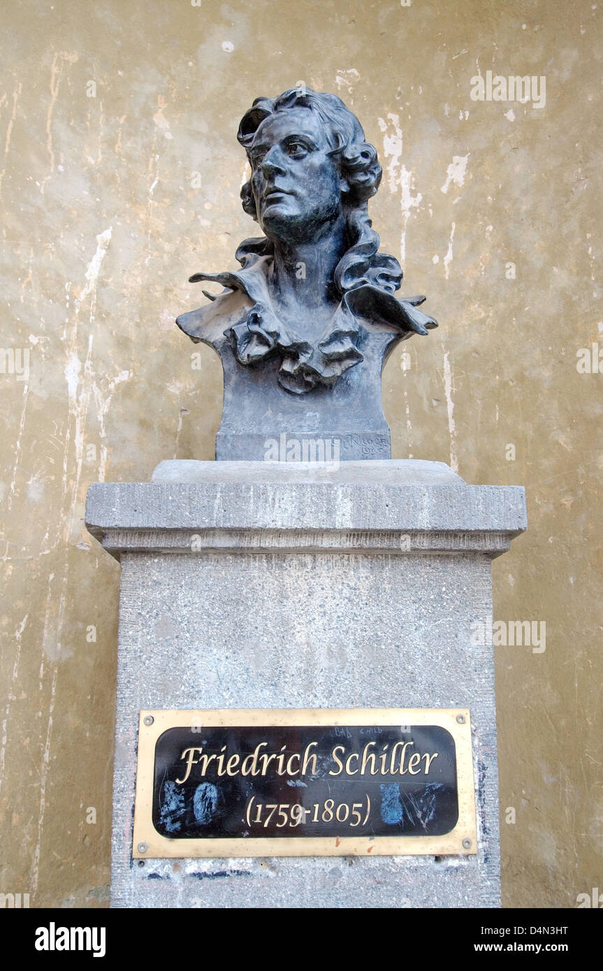 Denkmal Johann Christoph Friedrich von Schiller, Sibiu, Siebenbürgen, Rumänien, Europa Stockfoto
