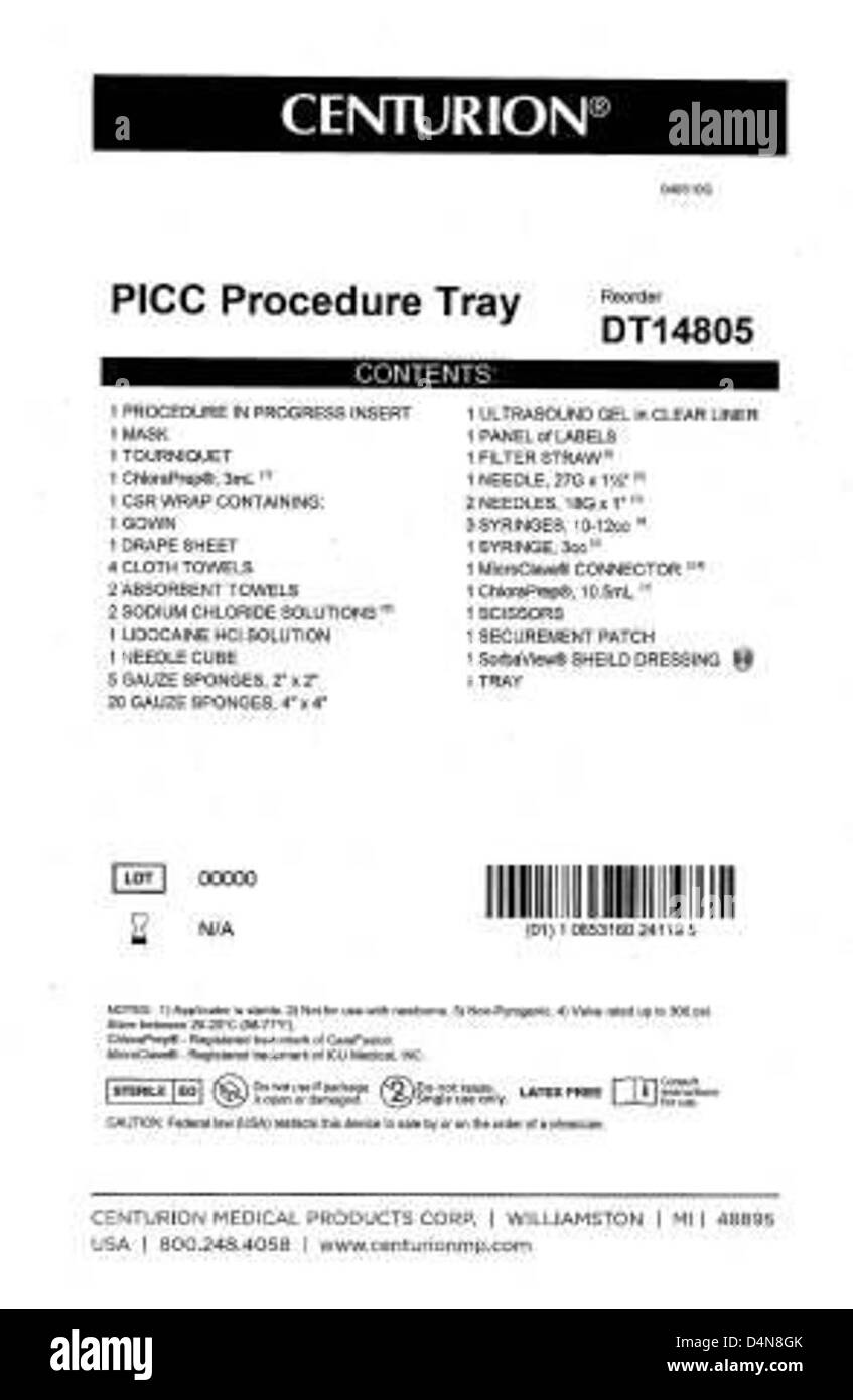 American Regent hat aufgrund potenzieller Kontaminationsrisiken Convenience Kits mit bakteriostatischer Natriumchloridlösung zurückgerufen. Betroffene Produkte sollten nicht verwendet werden. Stockfoto