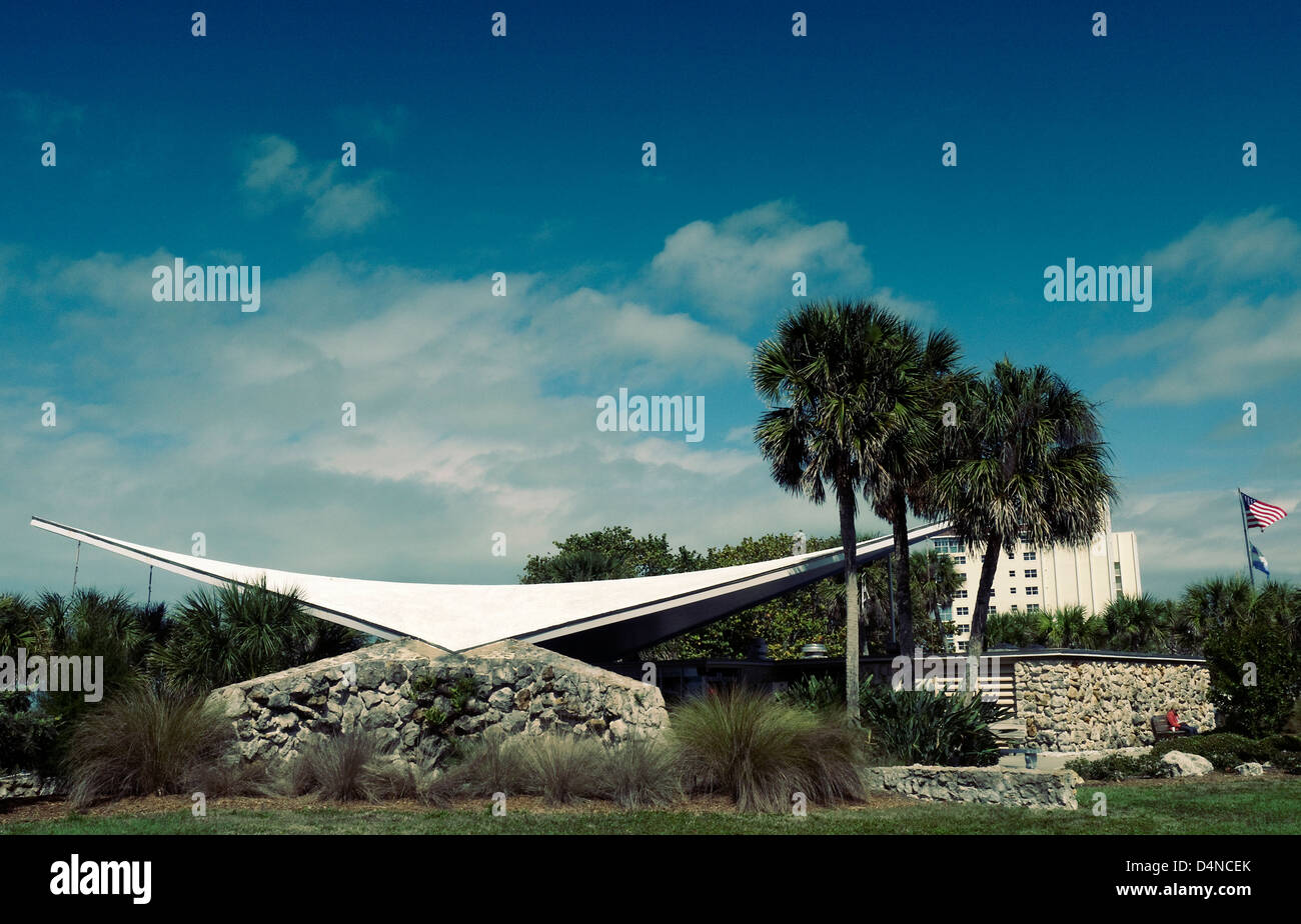 Küstenwache Station und Strand Café in Venice Florida USA Stockfoto
