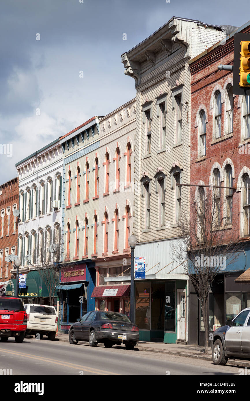 Die Innenstadt von Towanda, Kreisstadt des Bradford County, Pennsylvania Stockfoto