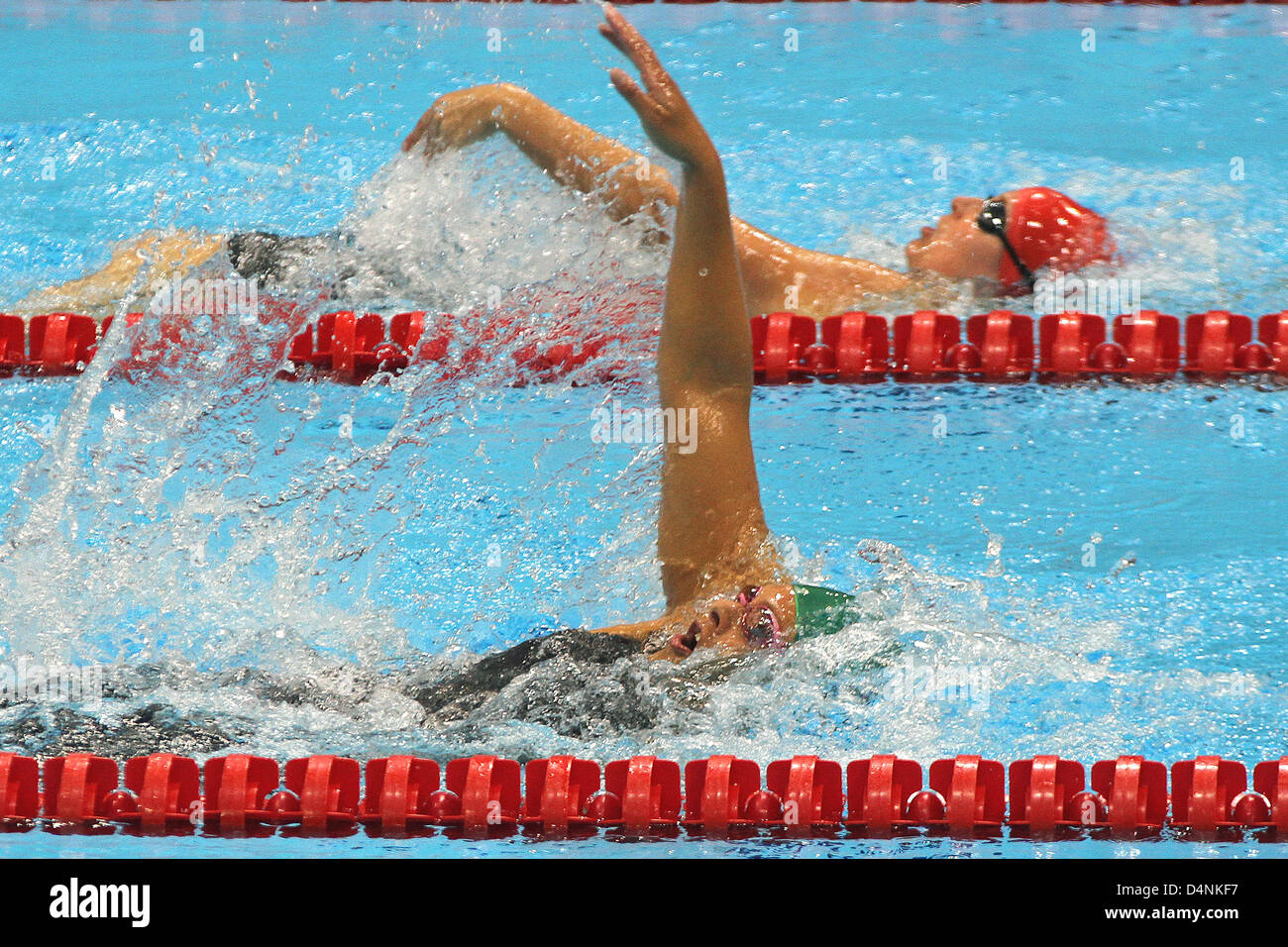 Natalie du Toit von Südafrika in der Frauen 200 m Vierlagen ind. - SM9 an das Aquatics Centre bei den Paralympics in London 2012 Stockfoto