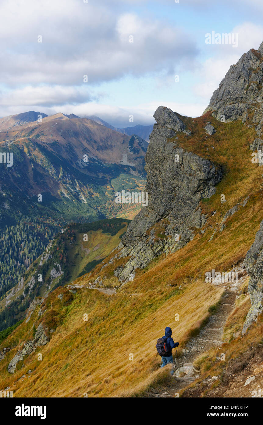 Wandern in der hohen Tatra, Polen. In der Nähe von Suche-Czuby Stockfoto