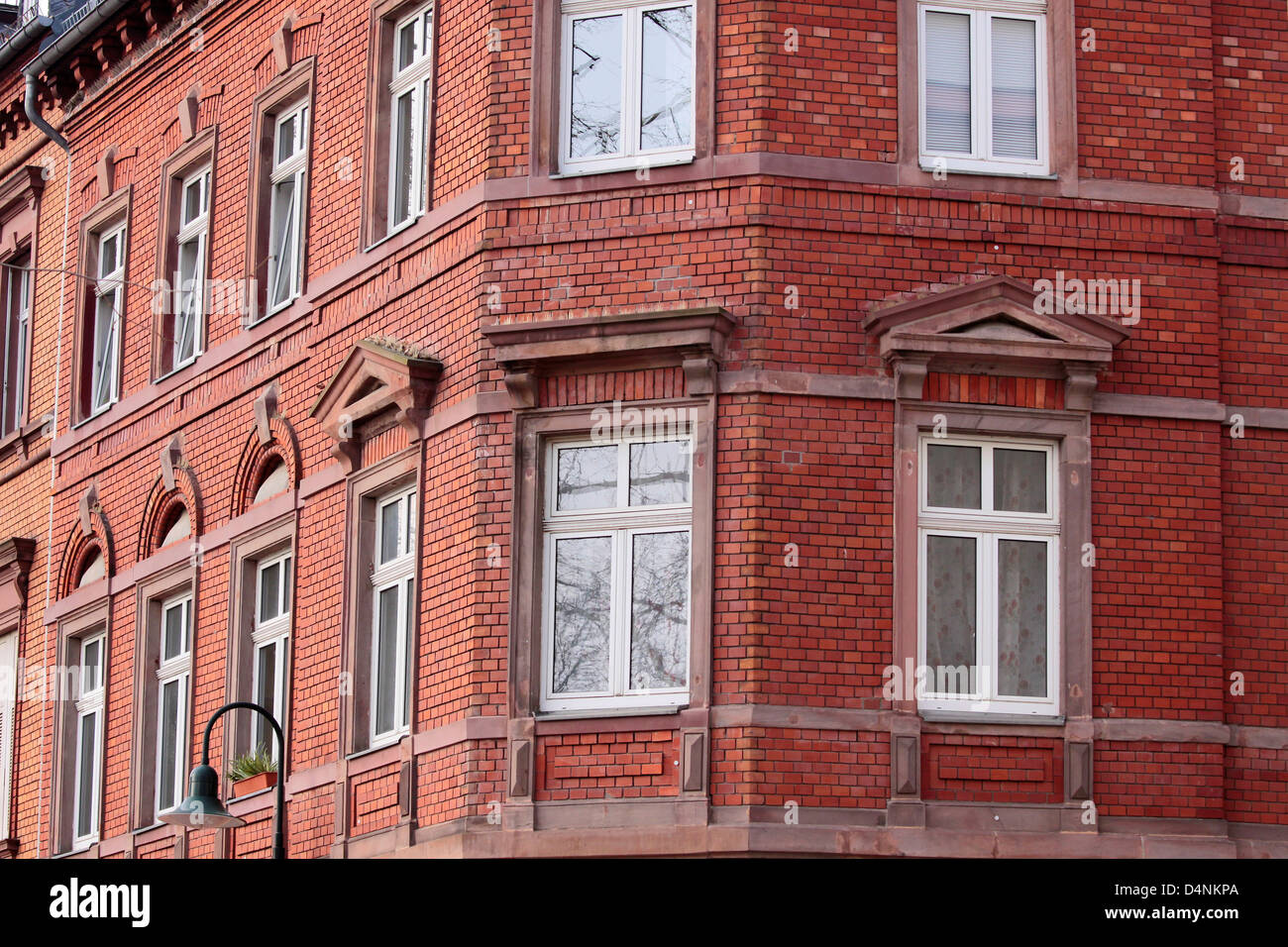 Backstein-Haus in der alten Stadt Wiesbaden, Hessen, Deutschland Stockfoto