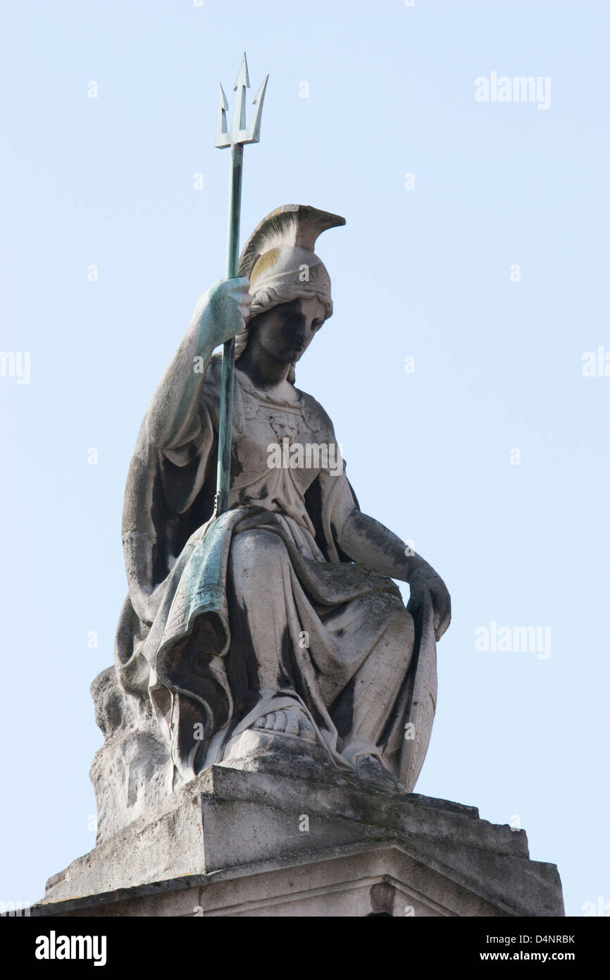 Britannia Statue niedriger Thames Street London Stockfoto