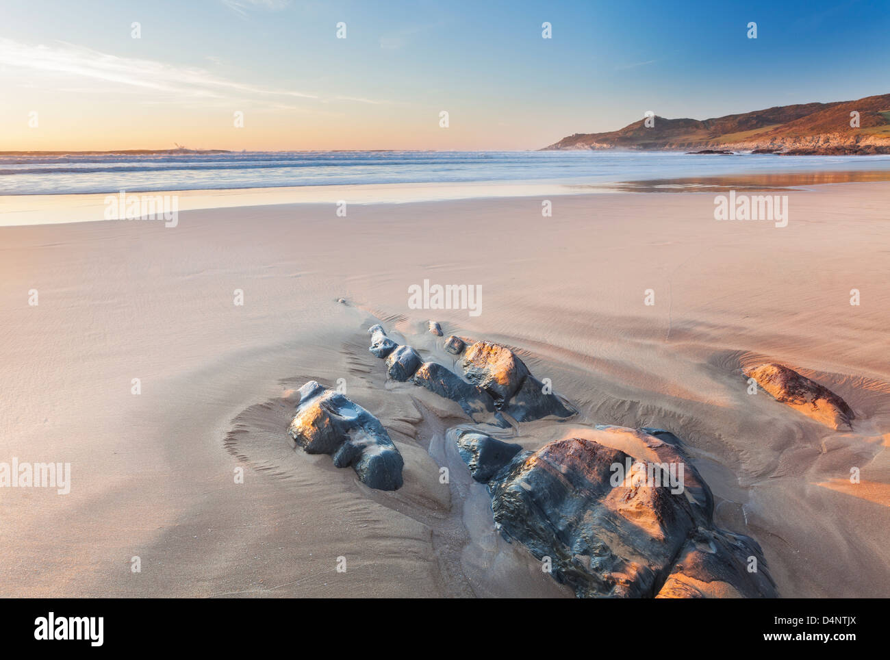 Schöne Combesgate Strand in der Nähe von Woolacombe Devon England UK Stockfoto