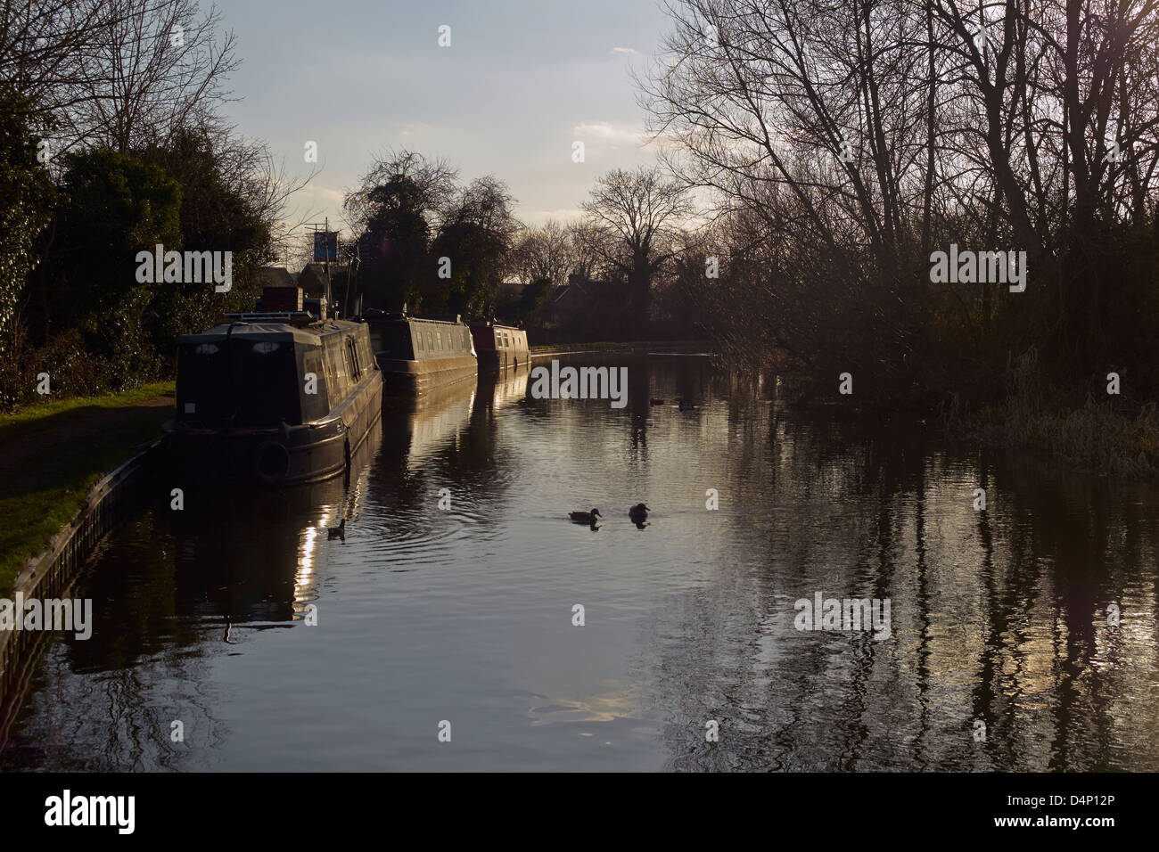 Canalside in Fenny Stratford Stockfoto