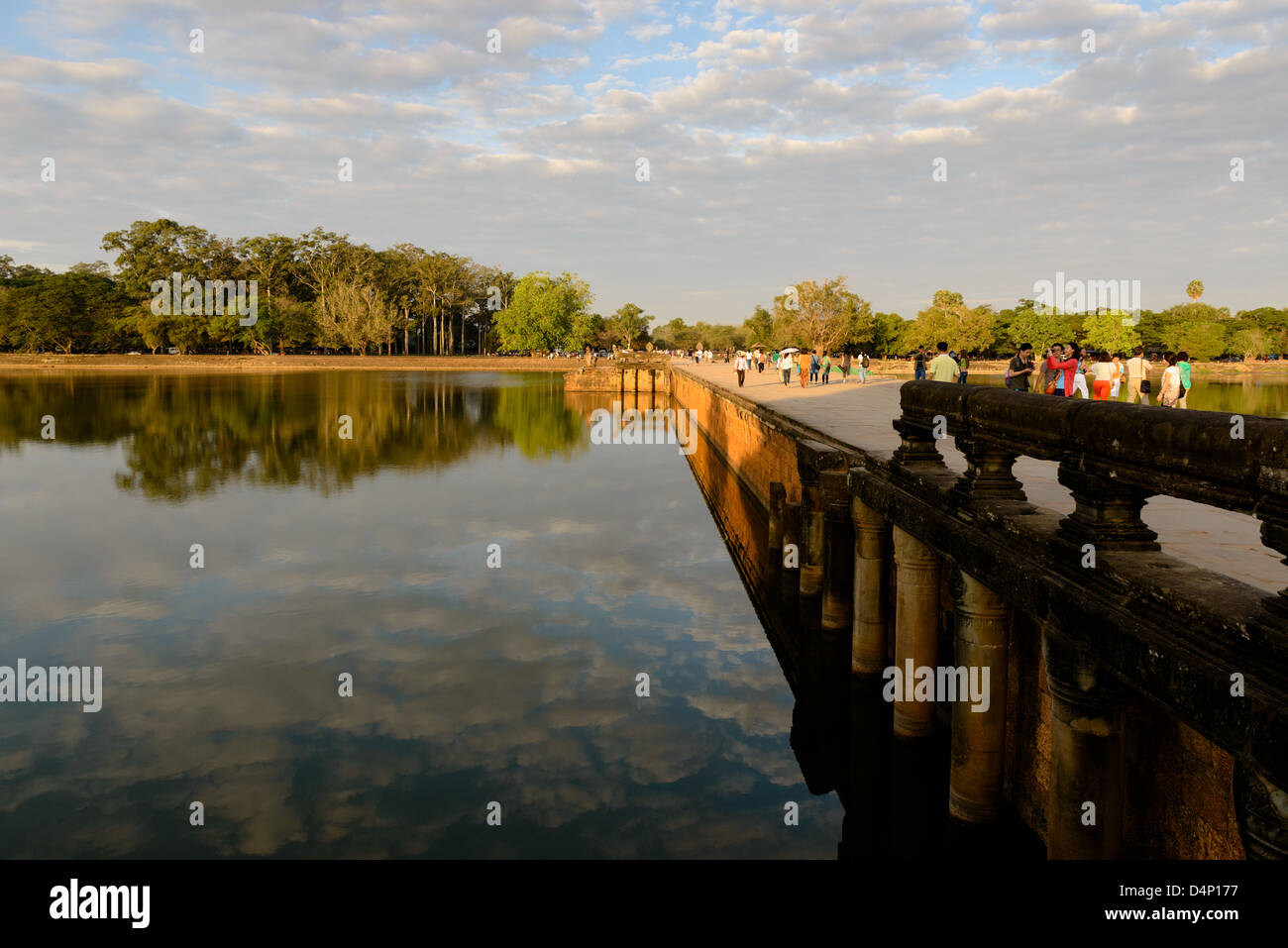 Angkor Wat, Brücke zum Angkor Watt, Kambodscha Stockfoto