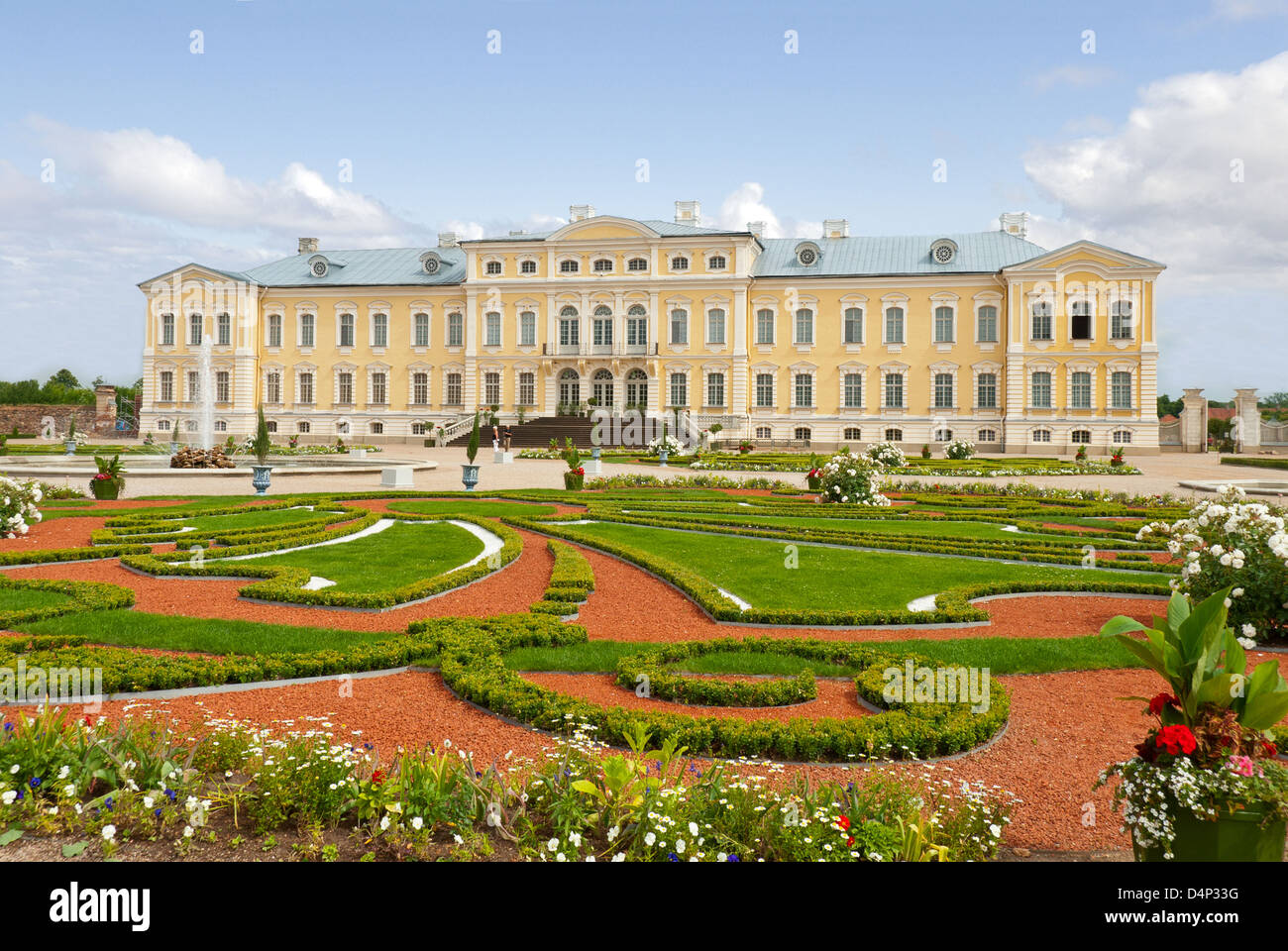 Schloss Rundale und Gärten, in der Nähe von Bauska, Lettland Stockfoto