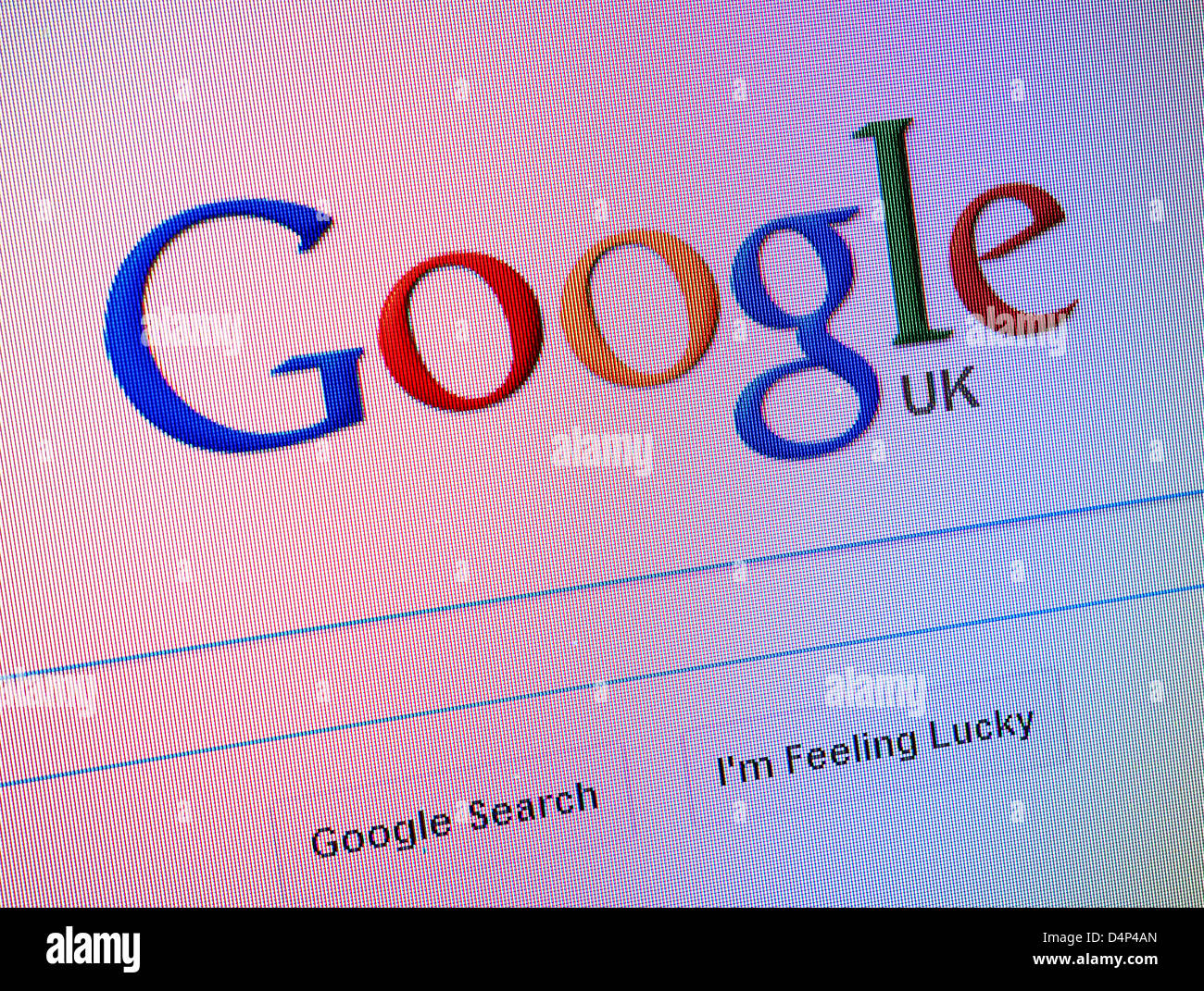 Google-Website Stockfoto