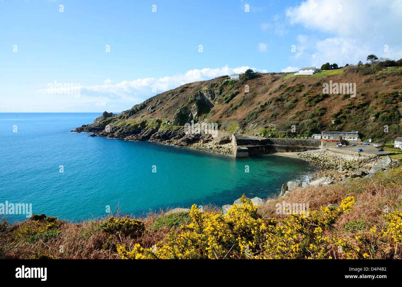Später Bucht in Cornwall, Großbritannien Stockfoto