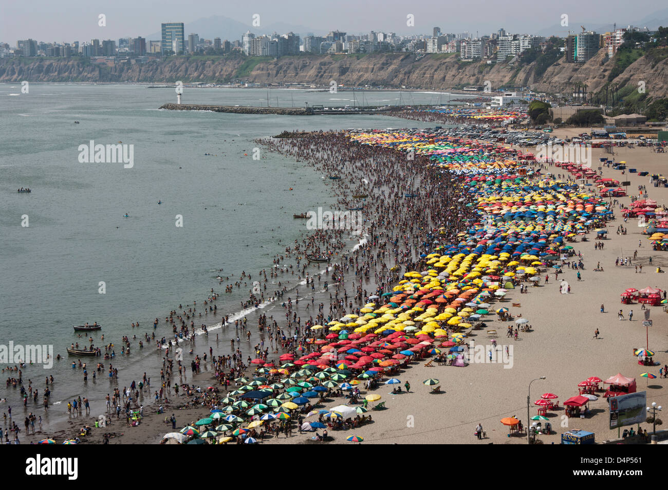 Peru. LimaCity. Agua Dulce Strand Stockfotografie Alamy