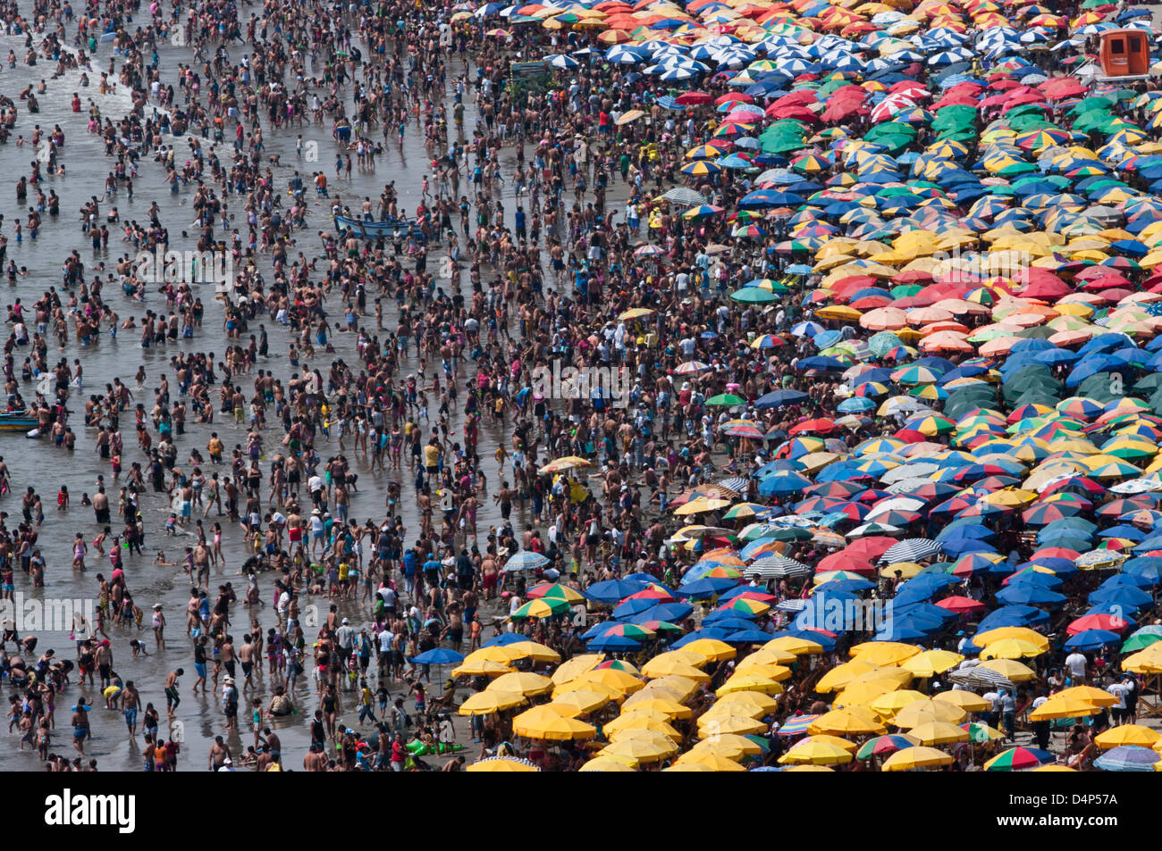 Peru. Lima-City. Agua Dulce Strand. Stockfoto