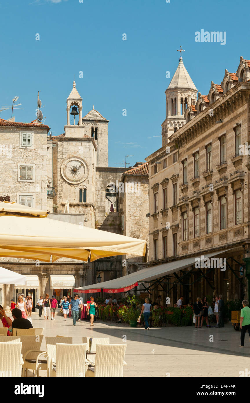 Peoples Square, Split, Kroatien Stockfoto