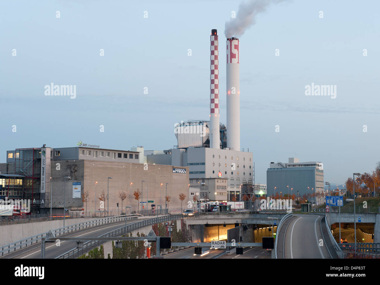 Basel, Schweiz, Basel Abfall Verbrennung Anlage Stockfoto