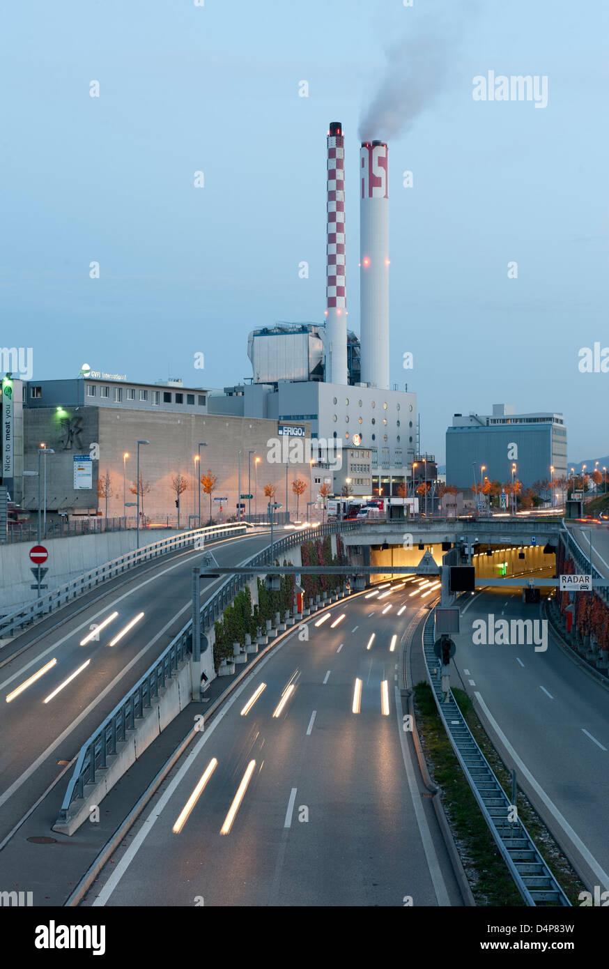 Basel, Schweiz, Basel Abfall Verbrennung Anlage Stockfoto