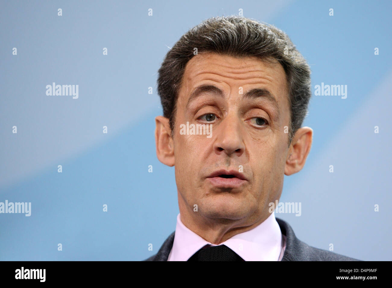 Erklären Sie Berlin, Deutschland, Nicolas Sarkozy, Präsident der französischen Republik Stockfoto