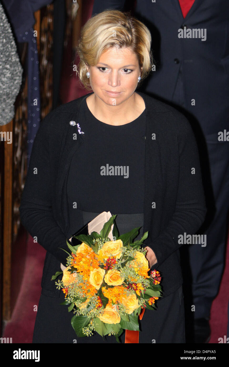 Prinzessin Maxima der Niederlande besuchen eine Trauerfeier der 9/11 Terroranschläge am West End Collegiate Church in New York, NY, USA, 11. September 2009. Der offizielle Besuch des Paares dauert vom 08. bis 13. September 2009 und feiert die 400-Jahr-alte Verbindung zwischen New York und den Niederlanden. Foto: Albert Philip van der Werf (Niederlande) Stockfoto