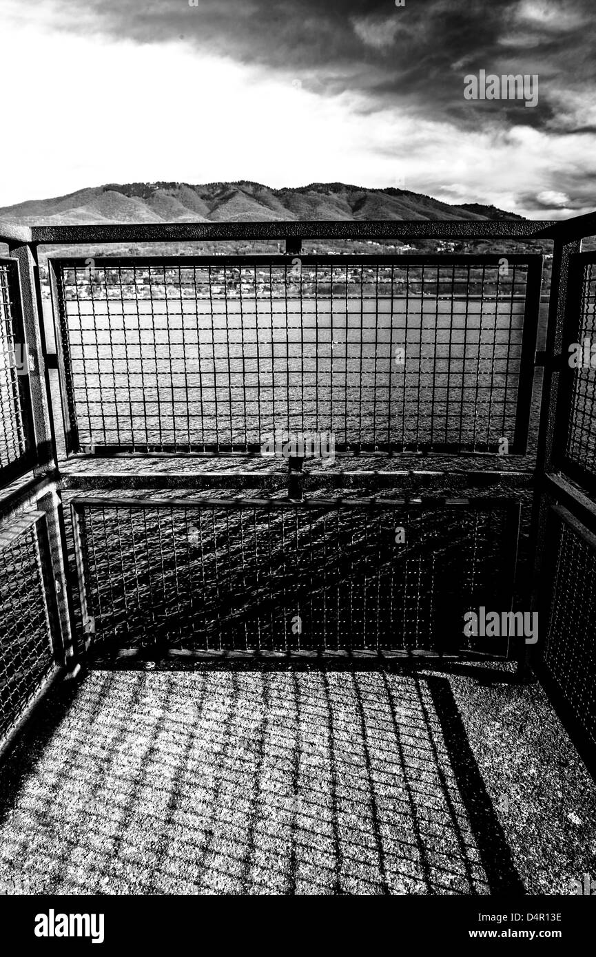 Landschaft des Lago di Varese, Biandronno, Lombardei, Italien Stockfoto