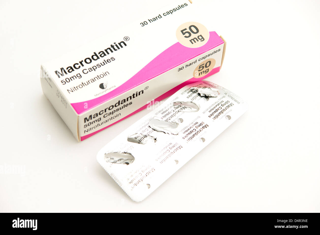Macrodantin Nitrofurantoin Antibiotikum "Kapseln" (Antibiotika für Blase Niere & Infektionen der Harnwege) Stockfoto