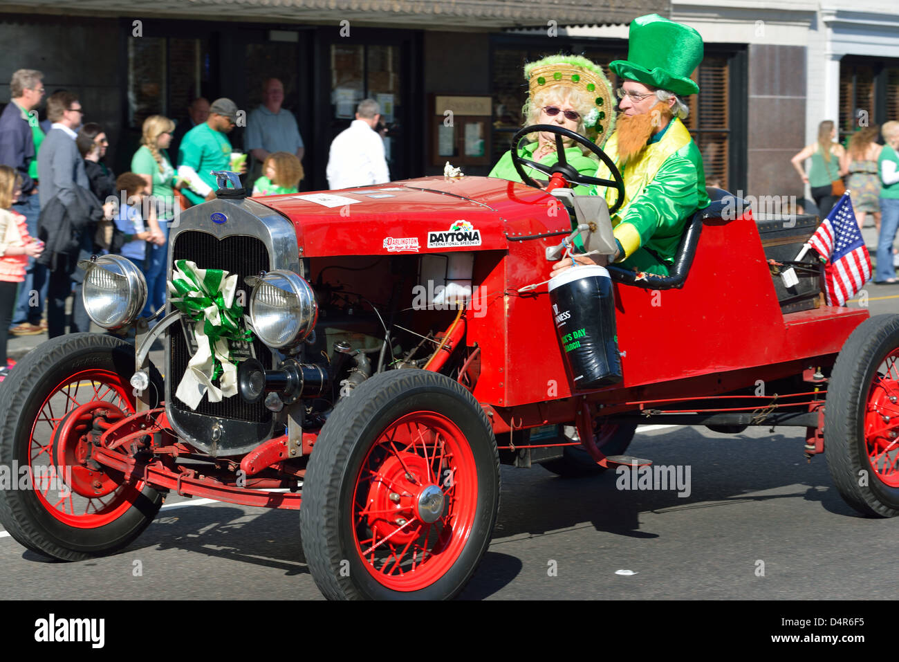 Rot der 1930er Jahre Ford Racer Stockfoto