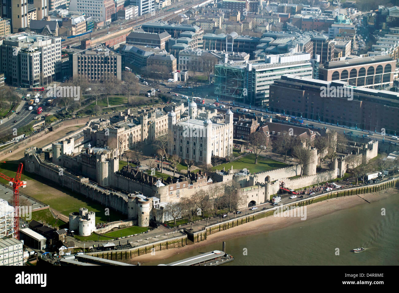 Luftaufnahme des Tower of London Stockfoto