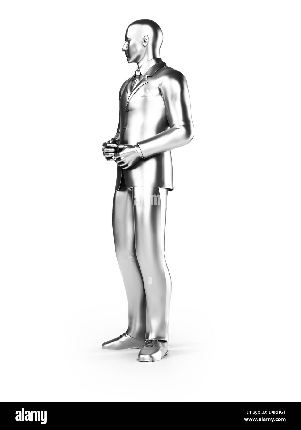 Metallische Geschäftsmann Stockfoto