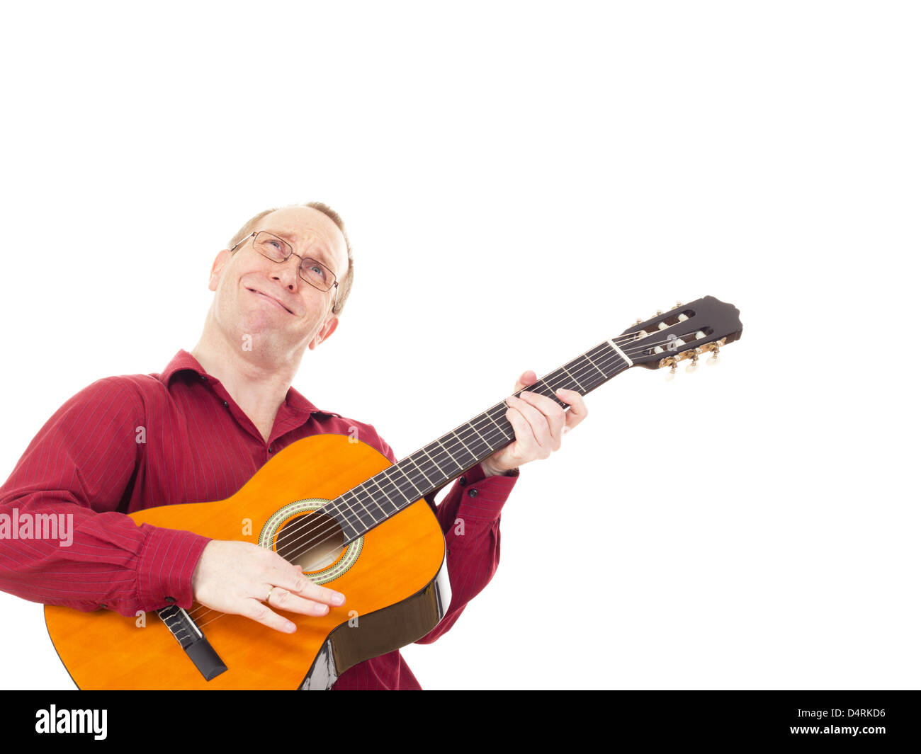 Mann Gitarre spielen Stockfoto