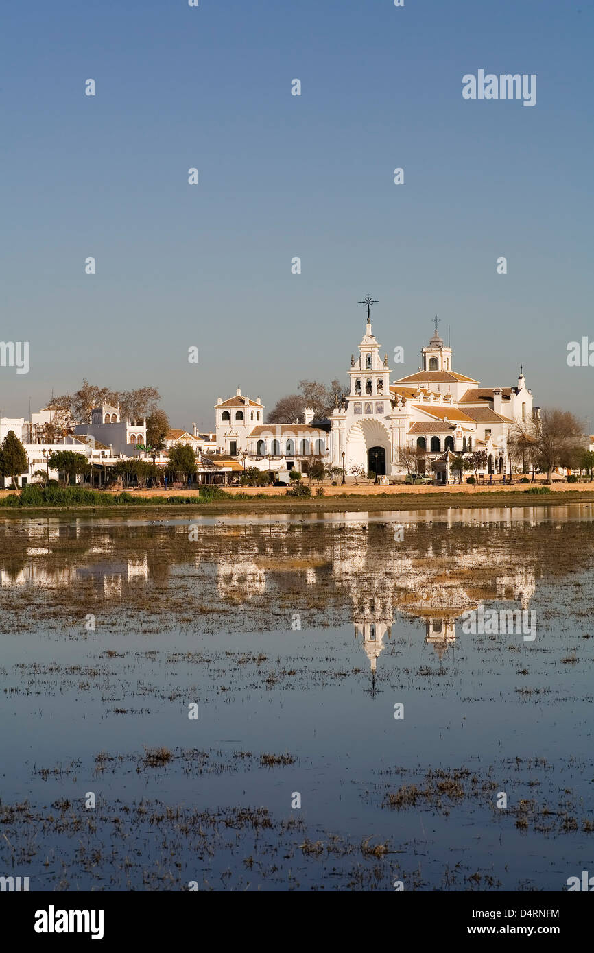 Kirche von El Rocío, Almonte, Huelva, Spanien Stockfoto