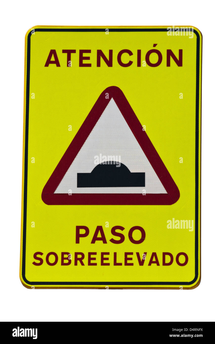Humps Spanisch Straße Straßenschild Spanien Stockfoto