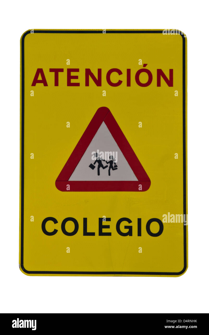 Spanischschule Verkehrszeichen Zeichen Spanien Stockfoto