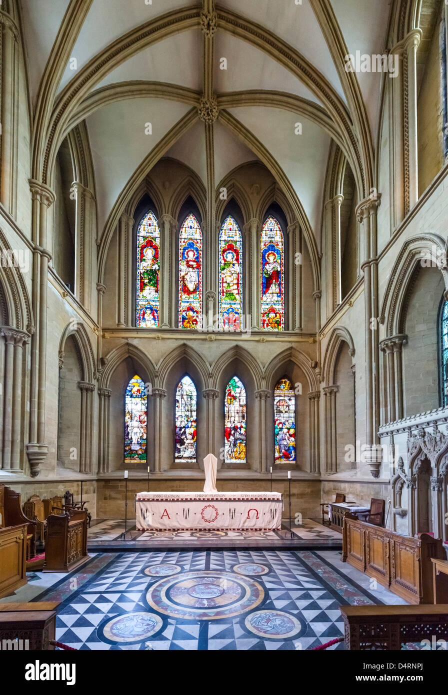 Die östlichen Endo von Southwell Minster, Southwell, Nottinghamshire, East Midlands, UK Stockfoto