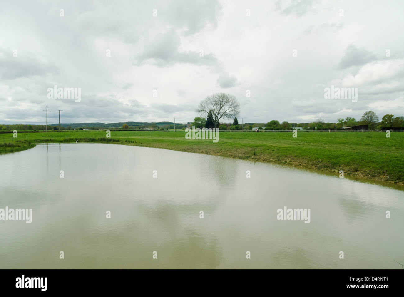 Stausee in einer ländlichen Landschaft Stockfoto