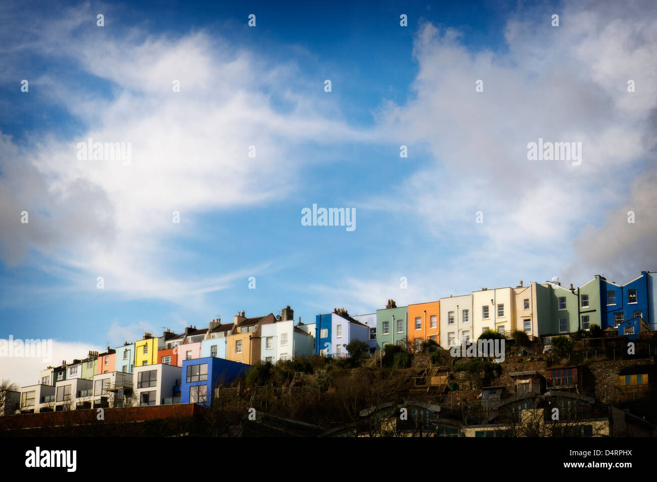 Bristol Häuser Stockfoto