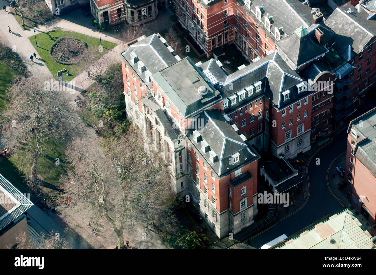 Luftaufnahme des Sheperds House, Kerls Campus, Kings College London. Stockfoto