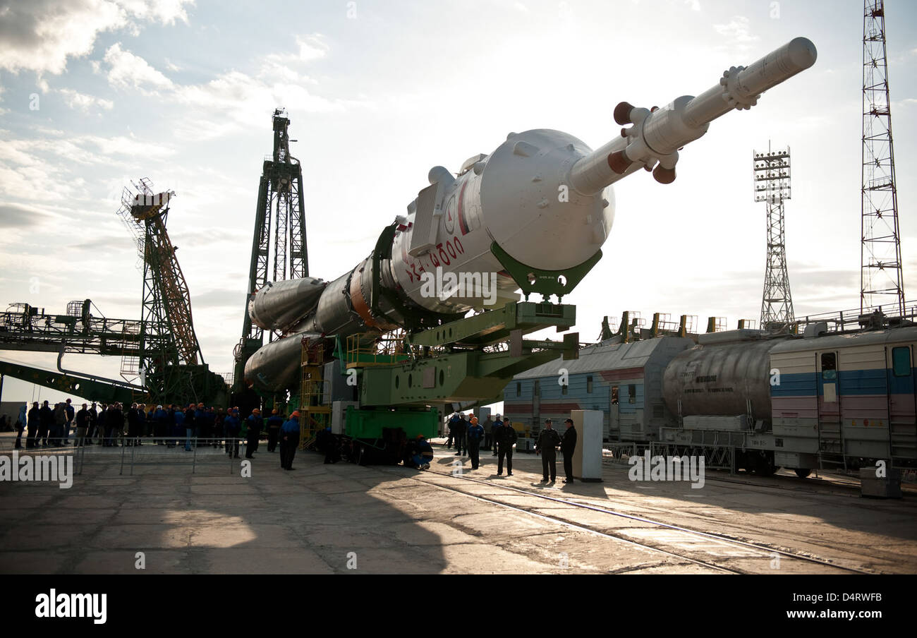 Expedition 25 Soyuz Rollout (201010050012HQ) Stockfoto