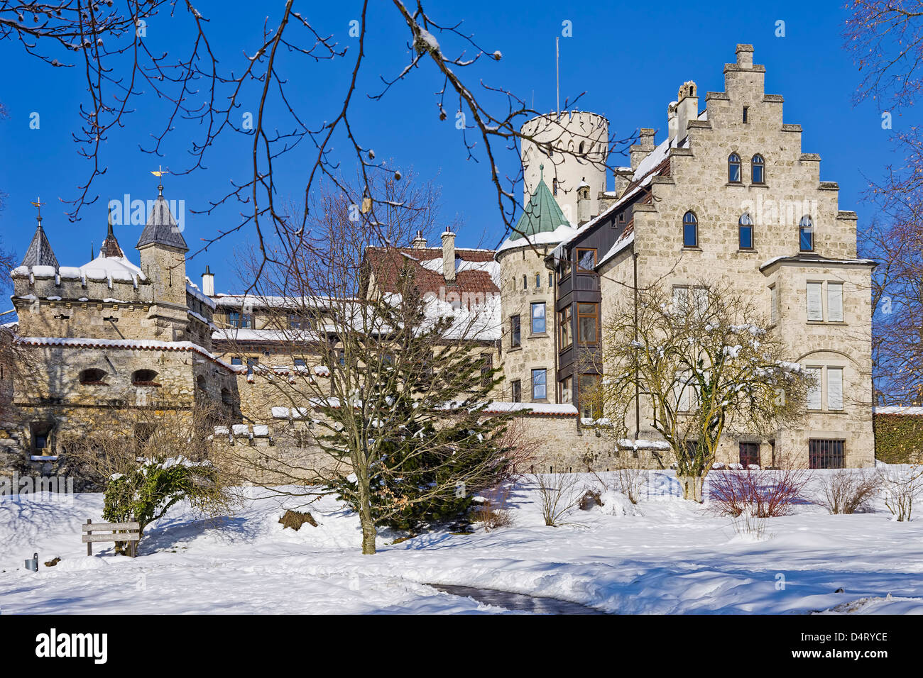 Schloss Lichtenstein bei Reutlingen, Deutschland. Stockfoto